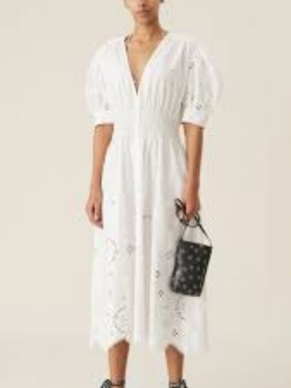 51 - NWT GANNI BRODERIE ANGLAISE MIDI DRESS - Picture 3 of 7